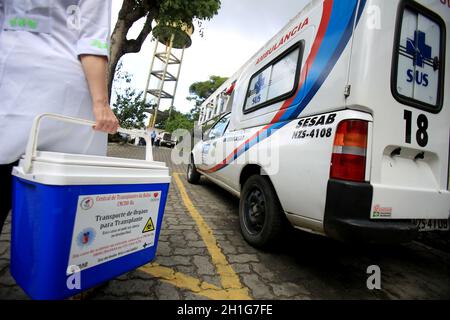 salvador, bahia / brazil - september 21, 2016: Special box for transporting human organs for transplant is seen at the Transplant Center of Bahia, in Stock Photo