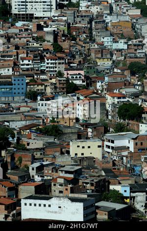 salvador, bahia / brazil - january 26, 2017: Aerial view of houses and dwellings in the Federation district in the city of Salvador. *** Local Caption Stock Photo