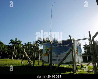 salvador, bahia / brazil - october 29, 2013: Air monitoring station is seen in the city of Salvador. Stock Photo