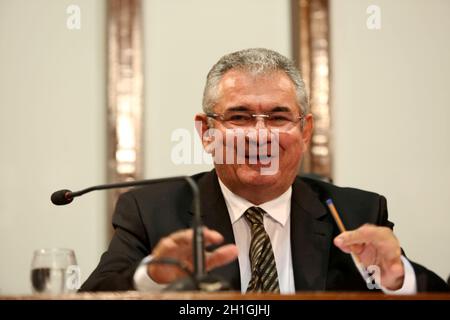 salvador, bahia / brazil - february 15, 2017: Angelo Coronel, state deputy is seen at an event in the city of Salvador.      *** Local Caption *** Stock Photo