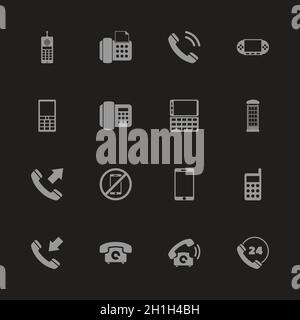 Phones - Flat Vector Icons Stock Vector