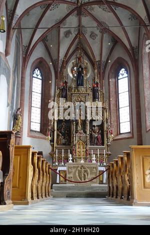 Innenausstattung der Pfarrkirche St. Leonhard, St. Leonhard in Passeier, Südtirol, Italien Stock Photo
