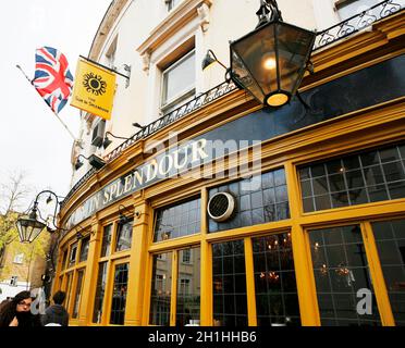 London, UK - Nov 25, 2012: Outside view of pub, for drinking and socializing, focal point of community. Pub business, now about 53,500 pubs in the UK, Stock Photo