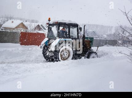 A Plow Clears The Road During A Winter Snow Storm In Washington, Monday 