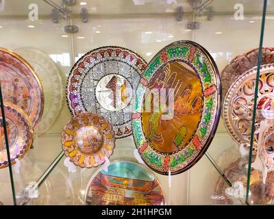Sharm El Sheikh, Egypt - September 15, 2020: The local gift shop in Egyptian souvenir shop at Sharm El Sheikh, Egypt on September 15, 2020 Stock Photo