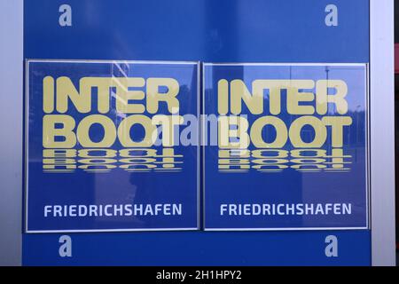 Logo und Insert der Fachmesse Interboot 2020 Friedrichshafen Stock Photo