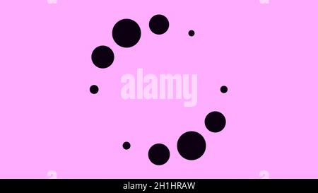 Animation with black loading circles on colored background. Animation ...