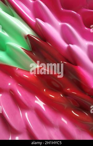 3d render abstract liquid background, cosmetic red pink texture. For creative projects: book cover, fashion print, gift card, web design Stock Photo