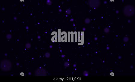 Abstract animation of twisting spiral of dots. Swirling spiral of colored muddy dots on black like starry outer space. Stock Photo