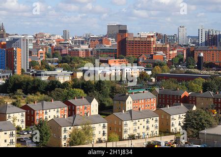 A view across Leeds City Centre, West Yorkshire,UK Stock Photo