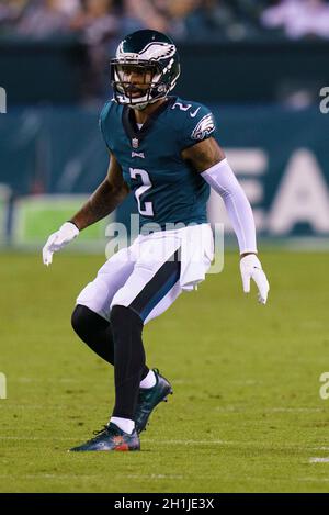 Philadelphia, Pennsylvania, USA. 21st Nov, 2021. Philadelphia Eagles  cornerback Darius Slay (2) looks on as he heads into the locker room during  the NFL game between the New Orleans Saints and the