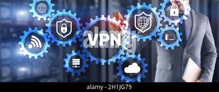 VPN virtual private network proxy and ssl concept. Stock Photo