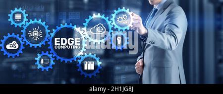 EDGE Computing technology internet concept. Mixed Media. Stock Photo