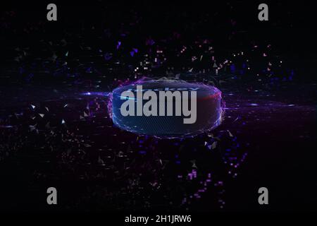 Internet live streaming of a hockey match Stock Photo