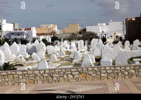 Muslim cemetery, Kairouan, Tunisia Stock Photo