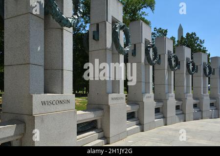 World War II Memorial, National Mall, Washington DC, USA Stock Photo