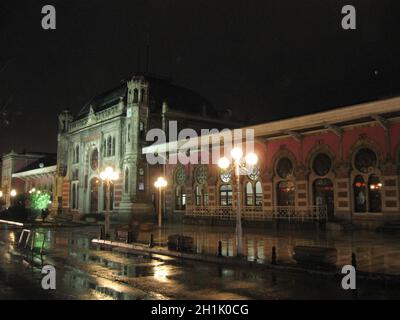 Sirkeci railway station historic architecture, last station of the Orient Express in Istanbul, Turkey Stock Photo