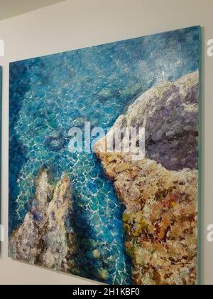 Capri, Italy - May 04, 2014: The instalation at art gallery at Capri, Italy on May 04, 2014 Stock Photo