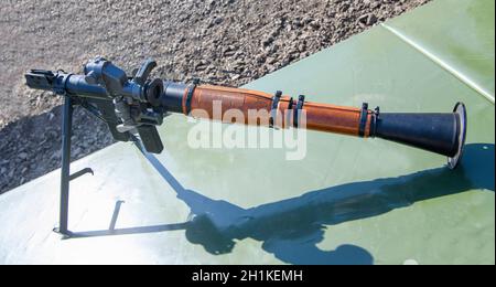 40 mm  grenade launcher. Stock Photo