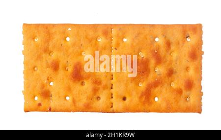Dried bread crisps isolated on white background Stock Photo