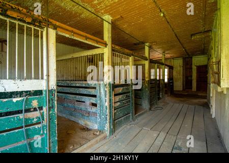 An Old Fashioned Horse Stable in Valley Forge National Historical Park Stock Photo