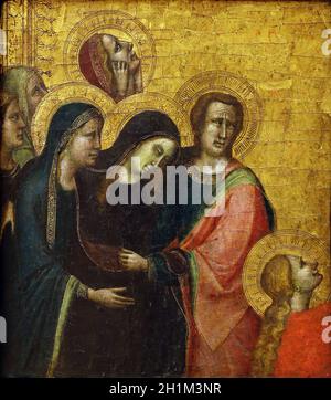 ZAGREB, CROATIA - DECEMBER 08: Circle of Bernardo Daddi: Crucifixion, detail, Old Masters Collection, Croatian Academy of Sciences, December 08, 2014 Stock Photo