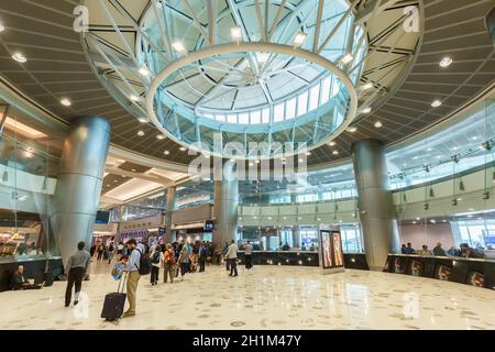 Miami, Florida - April 7, 2019: Terminal Concourse D of Miami Airport in Florida. Stock Photo