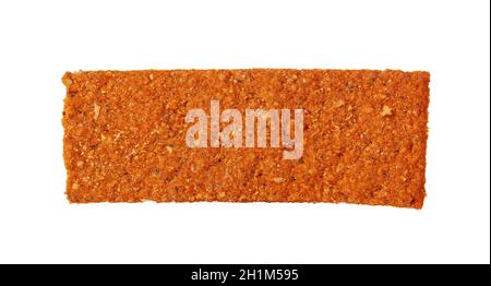 Dried bread crisps isolated on white background Stock Photo