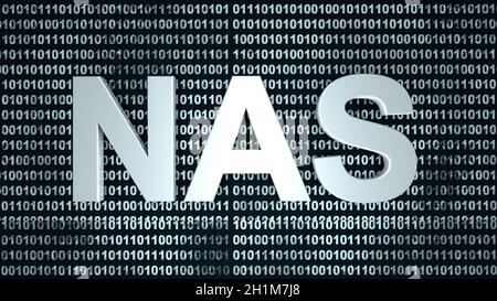 Digital NAS. 3D rendered background. Stock Photo