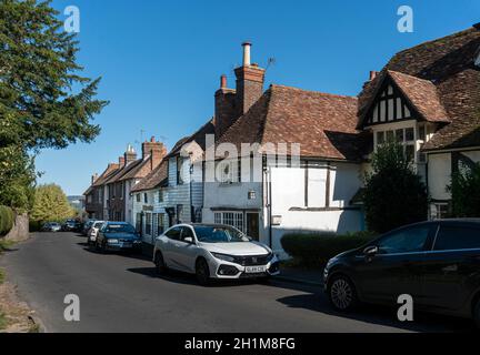 Street view of the village of Egerton, Kent, UK Stock Photo