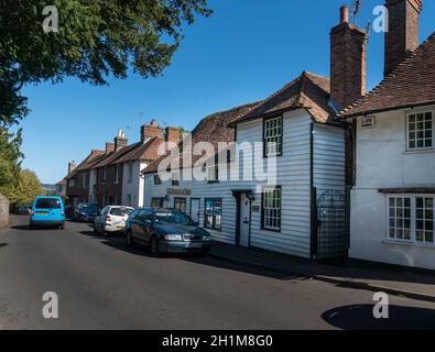 Street view of the village of Egerton, Kent, UK Stock Photo