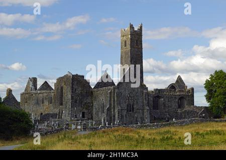 The Quin Friary is a former Franciscan monastery in Quin, County Clare in the western part of the Republic of Ireland. Popularly referred to as 'Quin Stock Photo