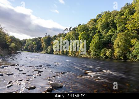 Craigellachie Bridge on the River Spey in Scotland Stock Photo