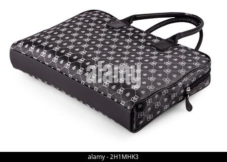 The Black Laptop Bag Isolated on white background Stock Photo