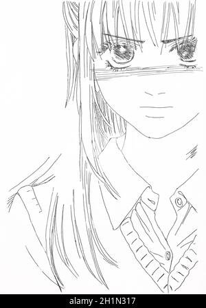 Drawing tutorial | beautiful anime girl | young woman | pencil art | anime  art | manga drawing | Long hair drawing, Woman drawing, Girl drawing
