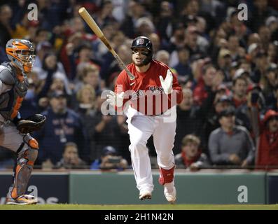 Boston Red Sox catcher Christian Vazquez (7) in the second inning of a  baseball game Tuesday, Aug. 27, 2019, in Denver. (AP Photo/David Zalubowski  Stock Photo - Alamy