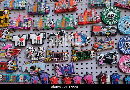 Souvenirs display in a typical shop in Shanghai, China Stock Photo