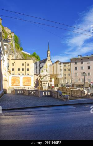 Salzburg, Austria - May 01, 2017: The Horsepond at the Herbert von Karajan Platz in Salzburg, Austria on May 01, 2017 Stock Photo