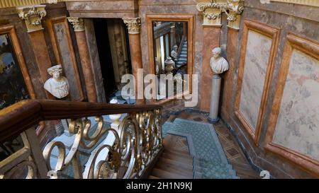 Madrid, Spain - 19 - september - 2020: Interior view of Cerralbo Museum located in the Cerralbo Palace, houses an old private collection of works of a Stock Photo