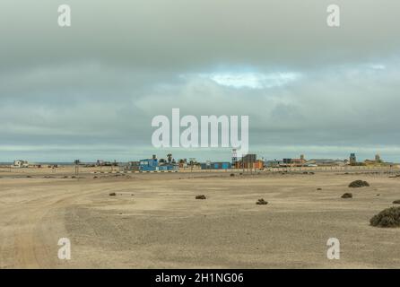 View of the holiday resort Wlotzkasbaken in the north of Swakopmund, Namibia View of the holiday resort Wlotzkasbaken in the north of Swakopmund, Namibia