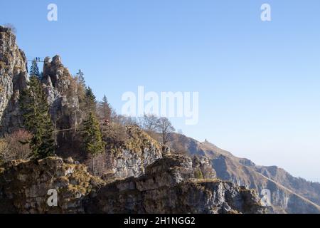 Mount Grappa landscape. Italian Alps panorama Stock Photo