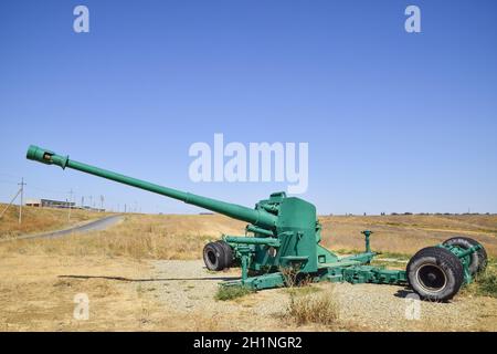 Cannon artillery. Museum of weapons. Open-air museum Stock Photo