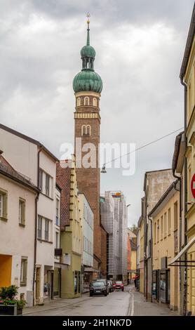 impression of Straubing, a city of Lower Bavaria in Germany at summer time Stock Photo