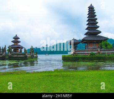 Pura Ulan Danu Beratan Water Temple in Bali, Indonesia. Stock Photo