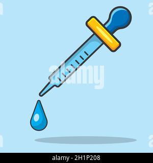 medicine dropper isolated cartoon vector illustration in flat style Stock Vector