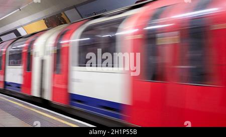 LONDON, UK - CIRCA SEPTEMBER 2019: London Underground (aka Tube) subway train Stock Photo