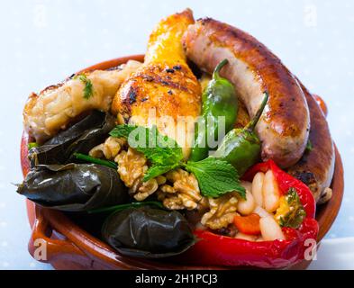 Dish of Bulgarian cuisine Kapama Stock Photo