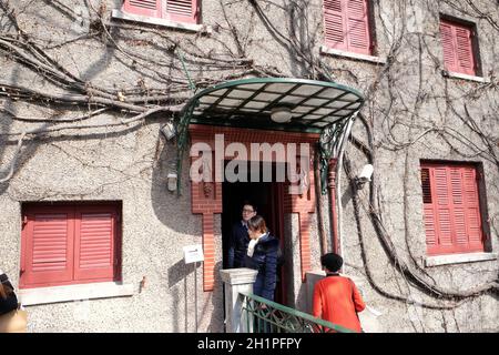 French Concession Area, Residence of Zhou Enlai (former Chinese Prime Minister) in Shanghai, China Stock Photo