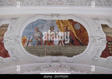 Welf V Welf V, Welf VI, Heinrich der Schwarze fresco by Cosmas Damian Asam in ...