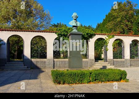 Lessing Monument in the town Kamenz, Saxony in Germany Stock Photo